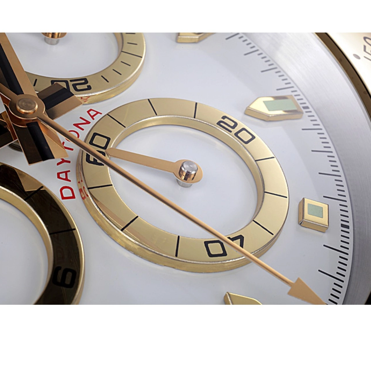 MiroTime 0726 Rolex Daytona Cosmograph Wall Clock Gold-White 621911